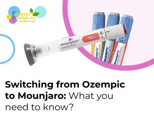 2mg <b>Ozempic</b> is considered equivalent to 10mg MJ when someone is <b>switching</b> from one to the other. . Switch from ozempic to mounjaro reddit